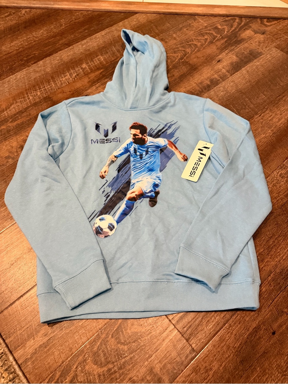 NWT Messi Collection Youth Medium Hoodie Blue Lionel Messi